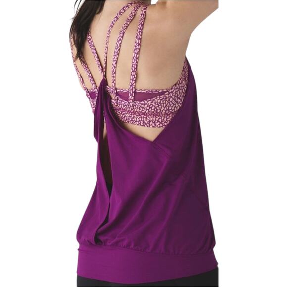 Lululemon Nouveau Limits Tank Regal Plum Miss Mosaic Peach Fuzz Regal Plum 4 - Picture 1 of 5